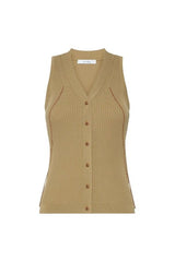 Cotton and viscose yarn gilet — packshot