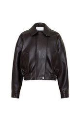 Paige Faux Leather Cropped Jacket — packshot