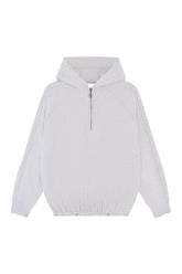 Quarter Zip Hoodie 2-1 Shorts Tracksuit - Grey Marl — packshot