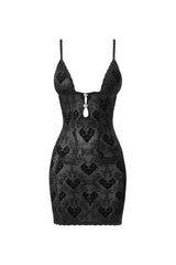 Scarlett Dress Flocked Mesh — packshot
