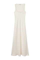 Scoop neck satin dress — packshot