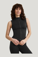 SkinLuxe Sleeveless Zip Through Running Top — carry 3