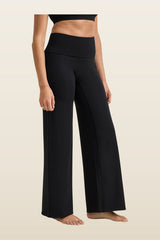 SoftSet Fold Waist Wide Leg Trouser — model back