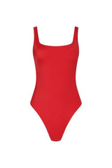 Square Neck One Piece | Smooth Cayenne — packshot