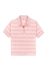 SRC Terry Polo - Pink Dolphin Striped — packshot