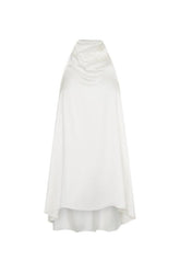 Sydney Asymmetrical Satin Halter Mini Dress — packshot