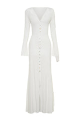 Tanya Buttoned Long Sleeve Maxi Dress — packshot