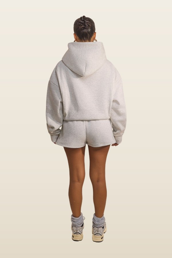 The Classics Shorts in Grey Marl — model back