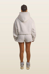 The Classics Shorts in Grey Marl — model back