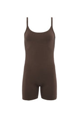 Cotton Stretch The Romper | Coffee — packshot