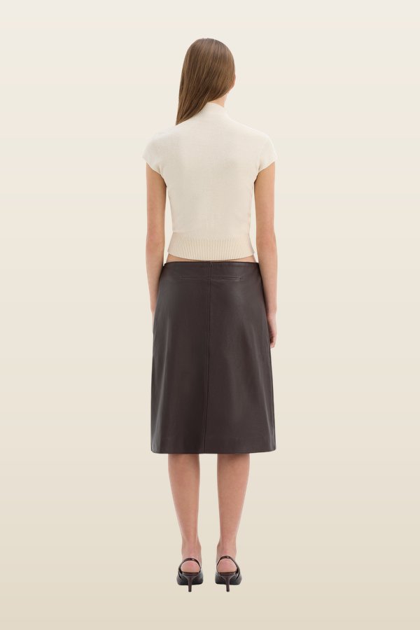 Tomi Wrap Midi Skirt — model back