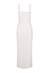 Verna Lace Stripe Midi Dress — packshot