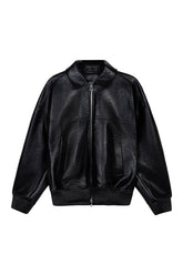 Vintage Leather Bomber Jacket — packshot