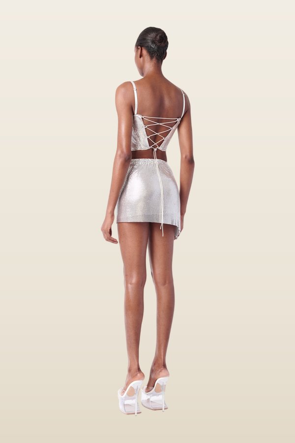 Winona Wrap Skirt Chrome Silver — carry 4