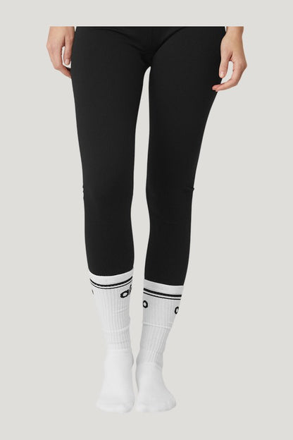 Women's Throwback Barre Sock — model front