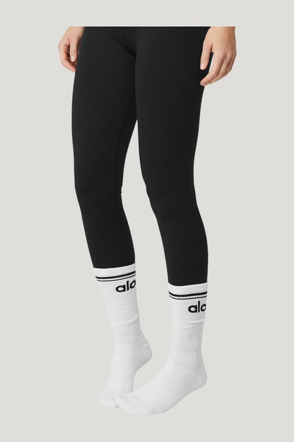 Women's Throwback Barre Sock — model side