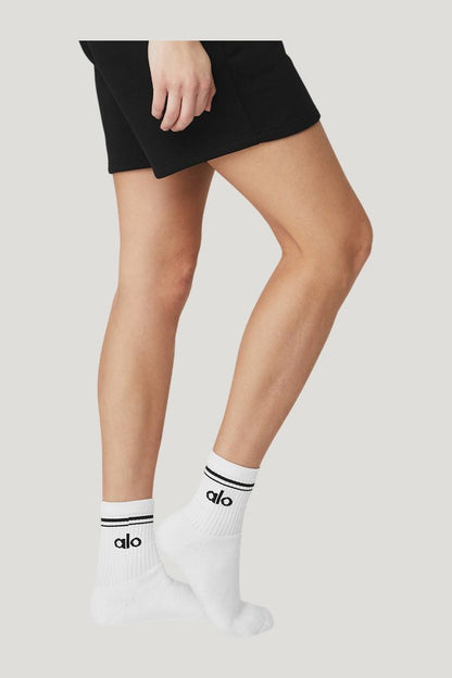 Unisex Half-Crew Throwback Sock — model side