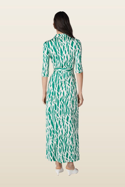 Abigail Silk Jersey Maxi Wrap Dress — model back