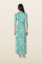 Abigail Silk Jersey Maxi Wrap Dress — model back
