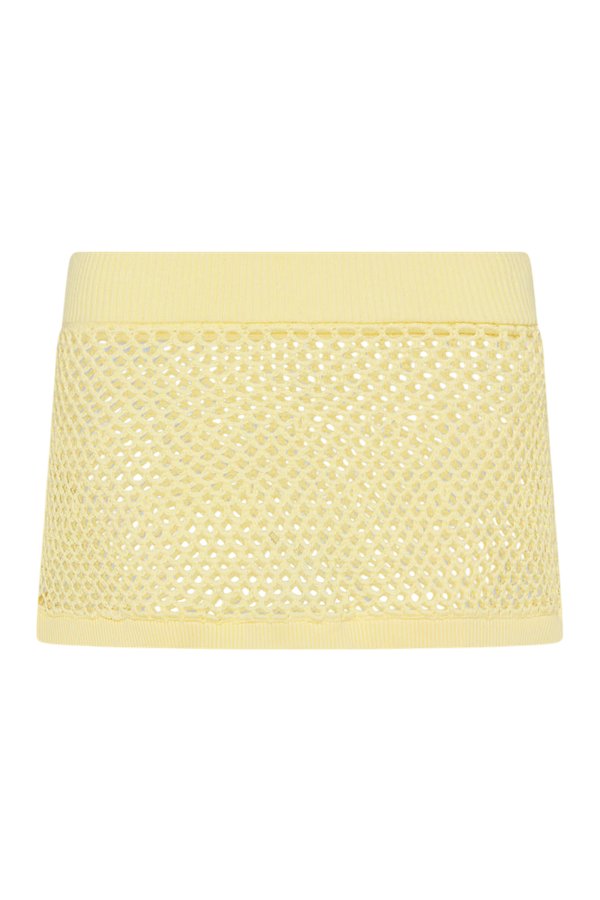 Adaline Crochet Mini Skirt - Whipped Butter — packshot