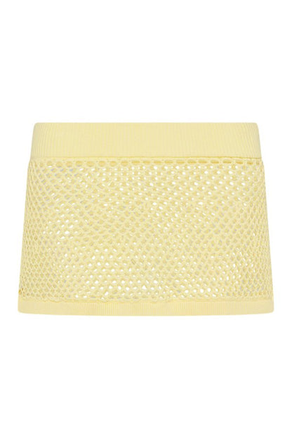 Adaline Crochet Mini Skirt - Whipped Butter — packshot