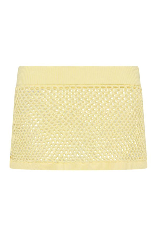 Adaline Crochet Mini Skirt - Whipped Butter — packshot