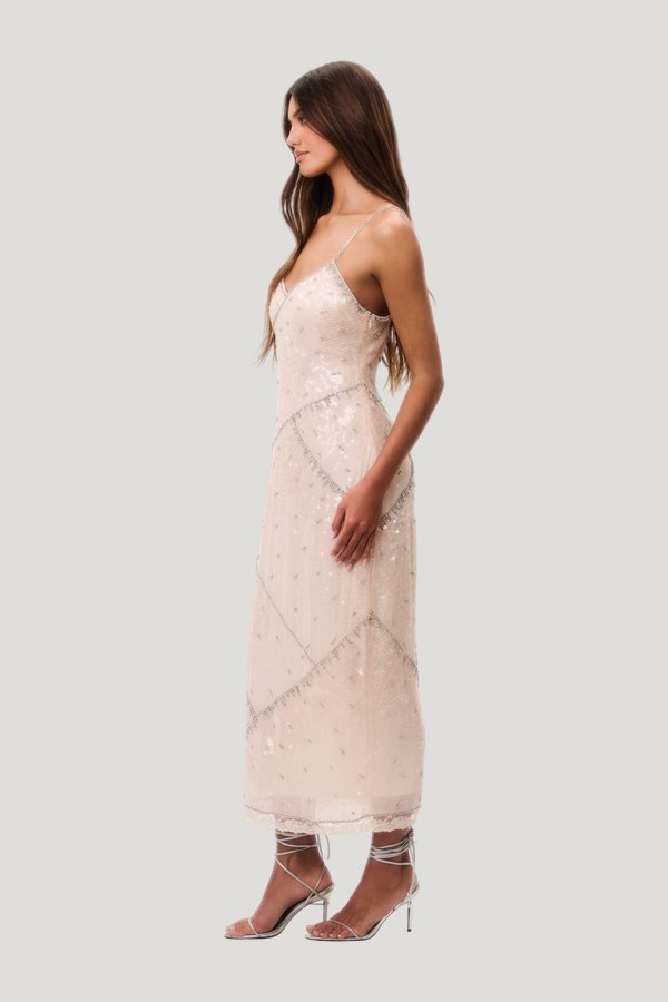 Adarine Sequin Maxi Dress — model side