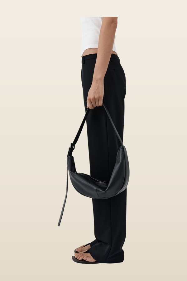 Adjustable Slim Crescent Bag — model back