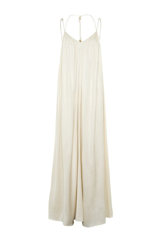 Adriana Satin Gathered Maxi Dress — packshot
