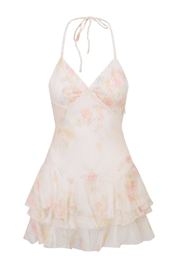 Adrinette Silk Chiffon Mini Dress — packshot
