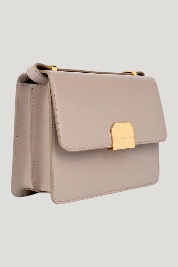 Alex In Taupe Leather — model front