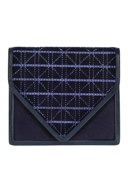 Alexa In Navy Embroidered Velvet And Crystal — packshot