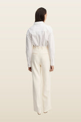Amel Tailored Trousers, vanilla — model back