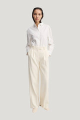 Amel Tailored Trousers, vanilla — model front