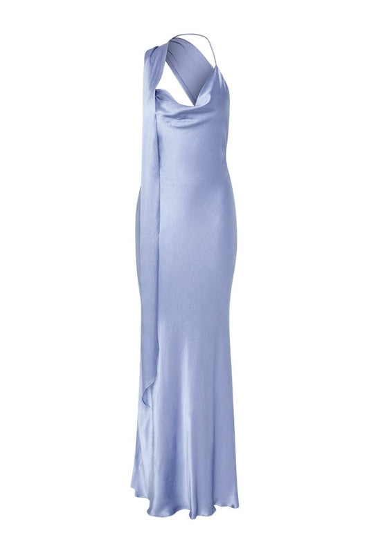 Angelyne Drape Maxi Dress - Periwinkle — packshot