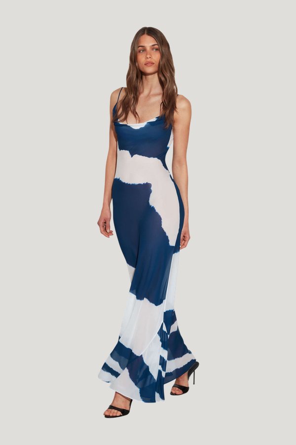 Aralia Dress Zebra — model side