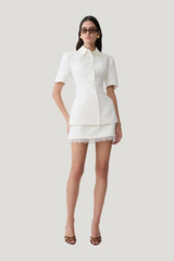 Ariella Button Up Short Sleeves Top — carry 2