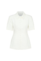 Ariella Button Up Short Sleeves Top — packshot