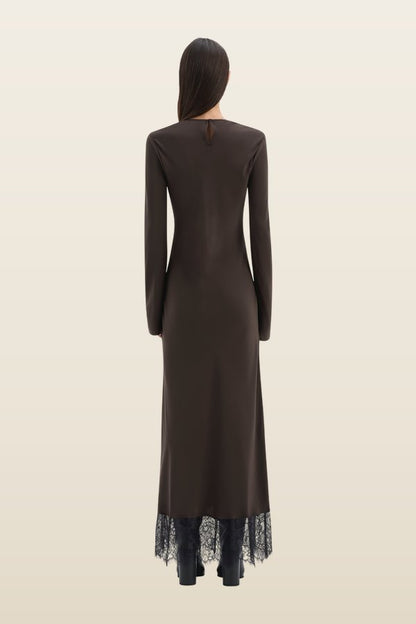 Aries Long Sleeve Gown — model back