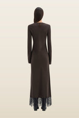 Aries Long Sleeve Gown — model back