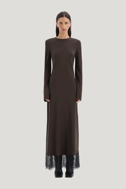 Aries Long Sleeve Gown — model front