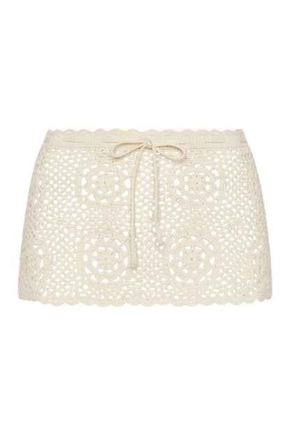 Arlo Crochet Mini Skirt - Bunny — packshot