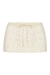 Arlo Crochet Mini Skirt - Bunny — packshot