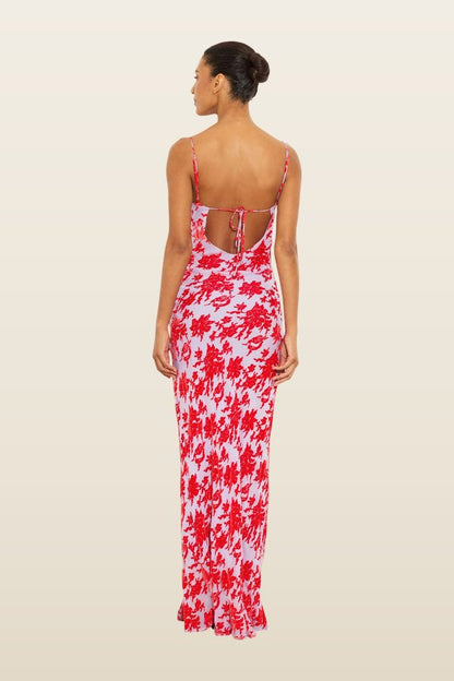 Athena Dress Red — model back