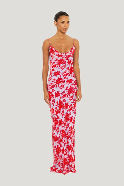 Athena Dress Red — model front