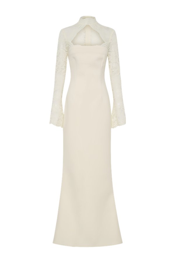 Aurelie Long Sleeve Lace Maxi Dress — packshot