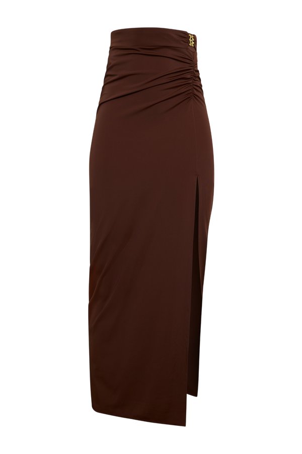 Ava Wrap Beach Skirt (Chestnut) — packshot