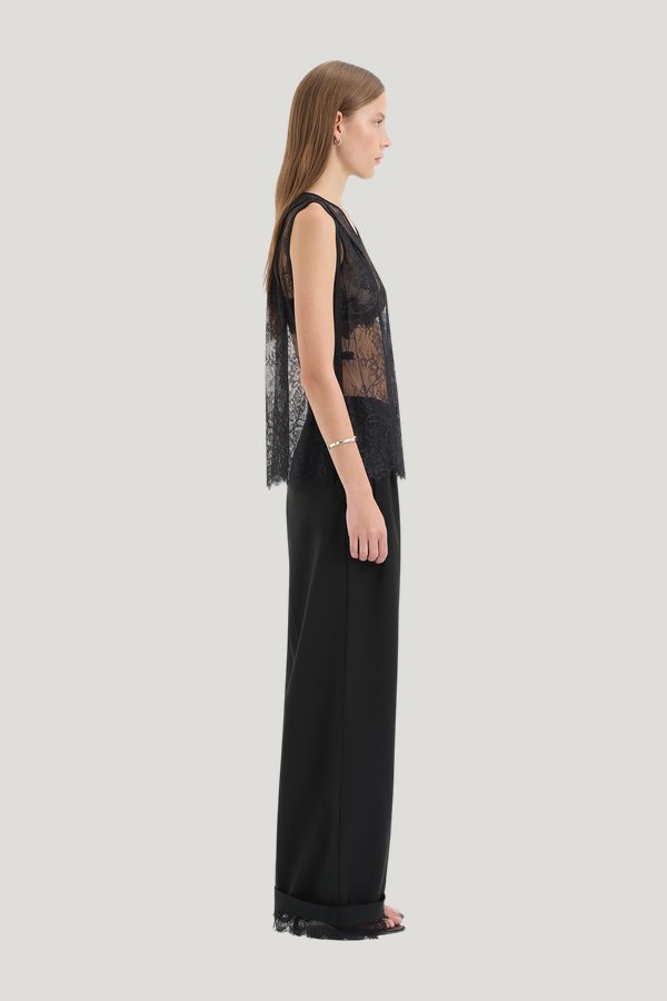 Axel Wide Leg Trouser — model side