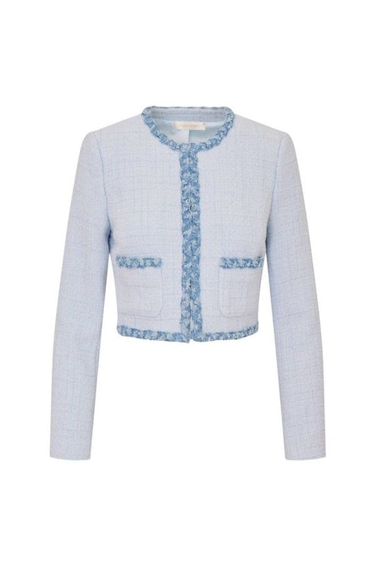 Azula Denim-Trimmed Tweed Jacket — packshot