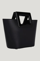 Baby Riviera In Black Leather — model front